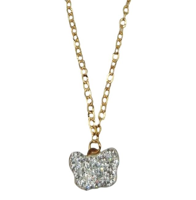 collana oro farfalla zirconata