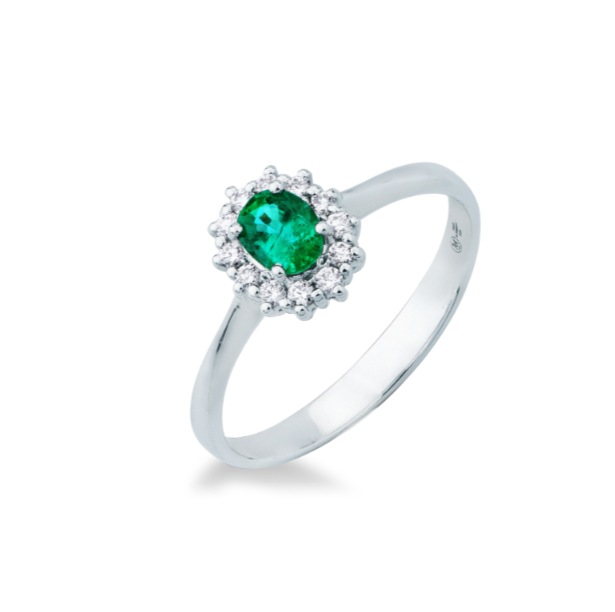 anello visconti smeraldo ovale